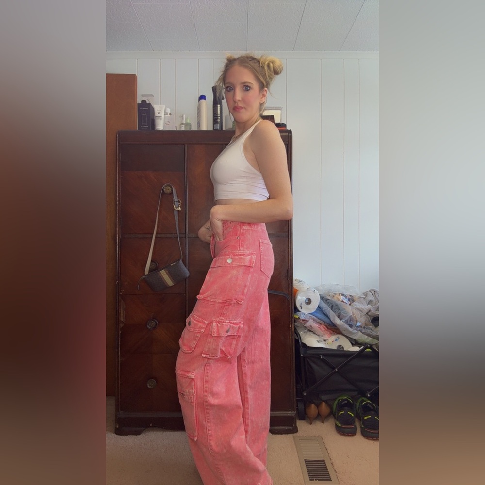 Fashion Nova Pink Women's Jeans Overalls